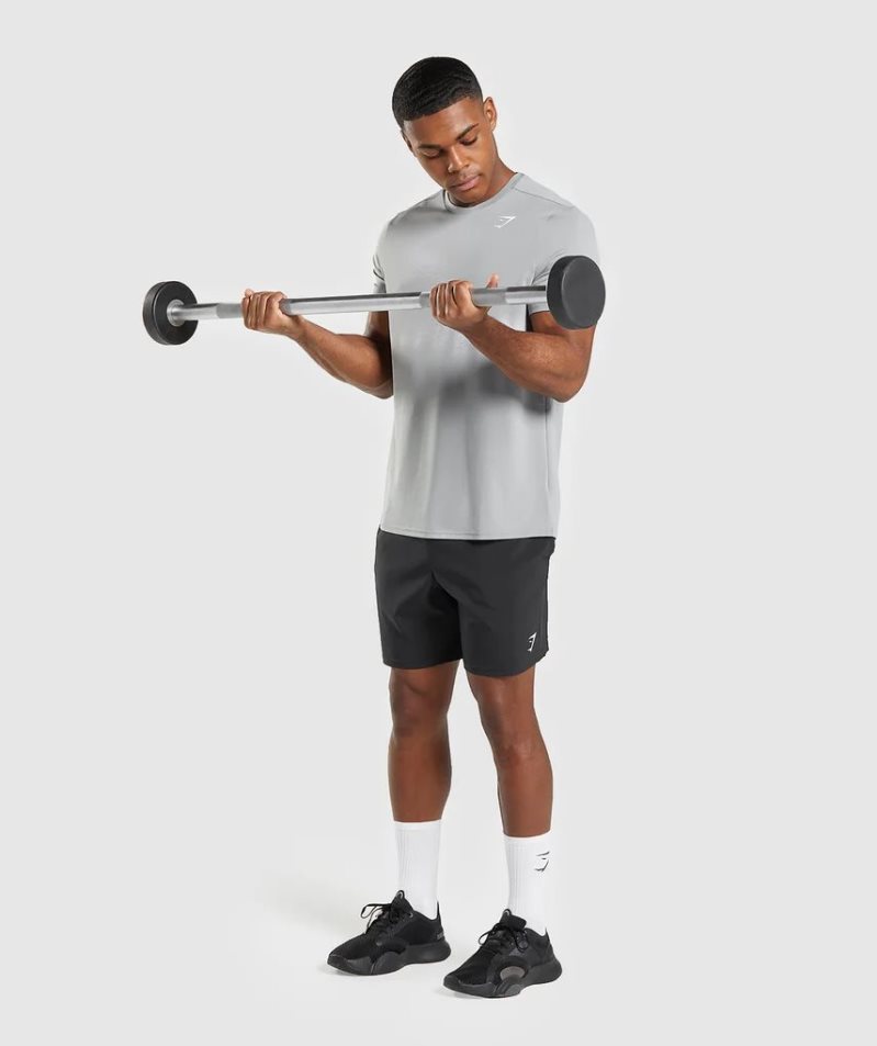 Men's Gymshark Arrival Regular Fit T-Shirts Light Grey | CA A713D8